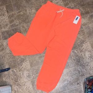 Neon coral joggers NWT